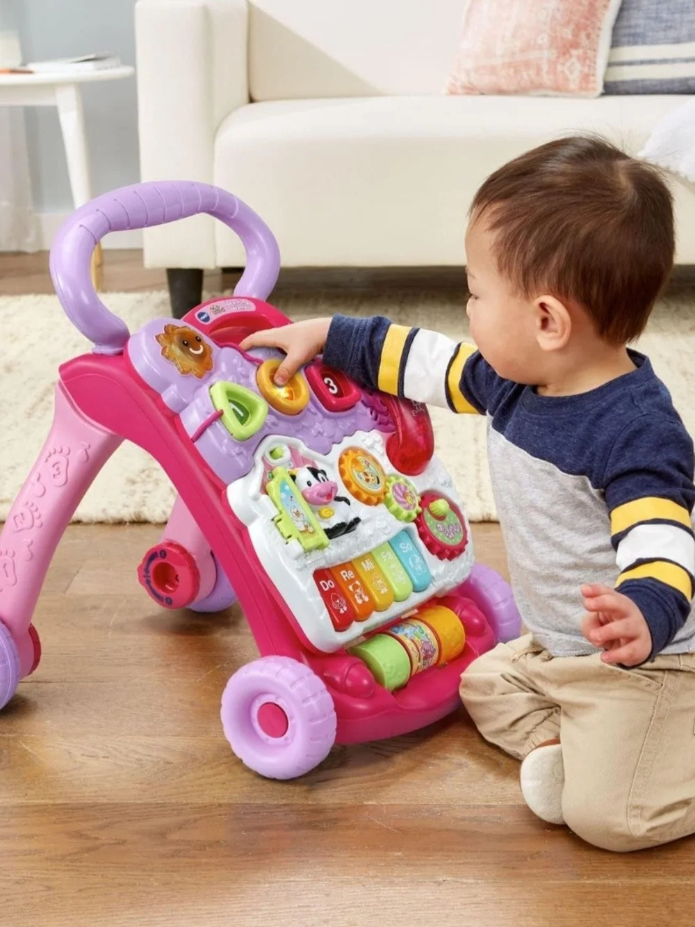 VTech Sit-to-Stand Learning Walker (Frustration Free Packaging), Pink